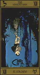 The Hanged Man card from Dalí's Tarot deck.
